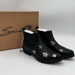 SEVEN7 Rockstar Bootie Black Size 11 slightly stretched